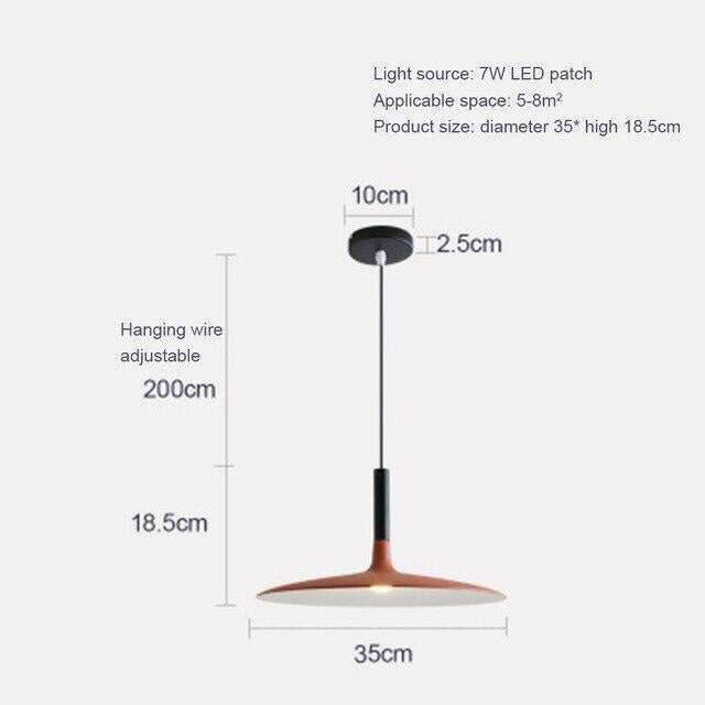 LED Saucer Pendant Lights Hanging Lamp Cement Hanglamp Nordic Retro Living Room Light Fixtures Decorative Lighting