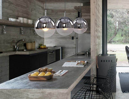 Modern TDixon Pendant Lights Gold Silver Mirror Ball Hanglamp Globe Glass Led Lamp Kitchen Living Room Bedroom Nordic Lamp