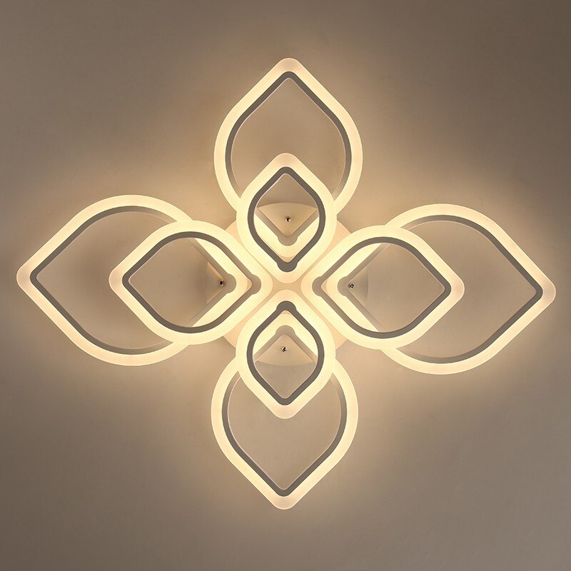 LED Ceiling Light Lustre For Living Room Kitchen Bedroom Dining Room Ring Chandelier Light Fixture Remote Control APP Dec