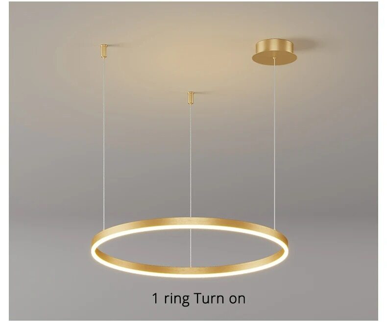 Nordic LED Pendant Lights Art Free combination Rings Cord Pendant Lamp For Living Room Kitchen Cafe Bedroom Hanging Lights