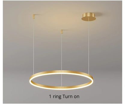 Nordic LED Pendant Lights Art Free combination Rings Cord Pendant Lamp For Living Room Kitchen Cafe Bedroom Hanging Lights
