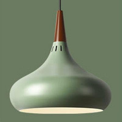 Nordic Single-headed Wooden Dining Chandelier Personality Creativity Macaroon Color Balcony Hollow Chandelier