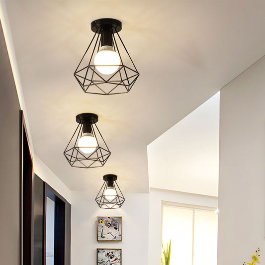 Indoor Retro E27 Ceiling Lamps for Corridor Aisle Interior Vintage Chandelier Lighting Ceiling Lights Fixture