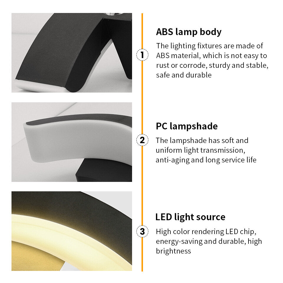 Outdoor Wall Light Waterproof IP66 Outdoor Lighting Porch Sconce Balcony Garden Outside Wall Lamp Vestibule