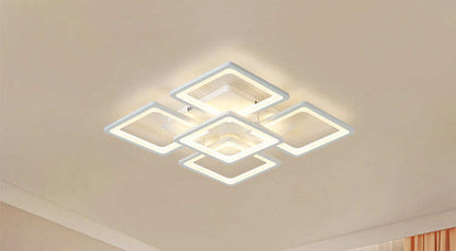 Remote Modern LED Ceiling Lights Fixture For Bedroom Dining Room Acrylic Lampshade Dimmable For 15-25 Meters Lamparas De Techo