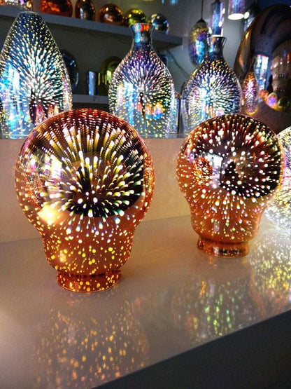 Modern 3D Colorful Nordic Starry Sky Hanging Glass Shade Pendant Lamp Lights E27 LED For Kitchen Restaurant Living Room