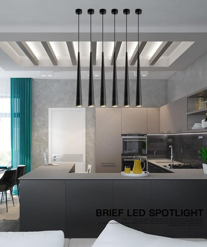 Dimmable  COB Cone LED Modern Pendant Light  Aluminum&Metal Home7w /12w Hang Lamp Dining/Living Room Bar Cafe Droplight Fixture