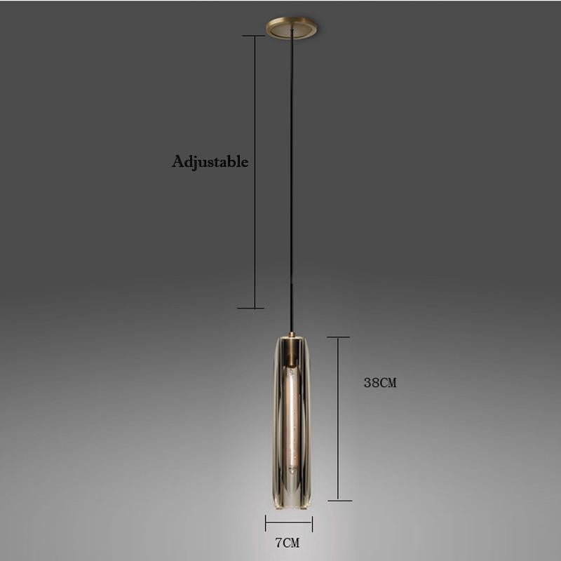 American Simple Copper Crystal Chandelier Bedroom Bedside Single Head Chandelier