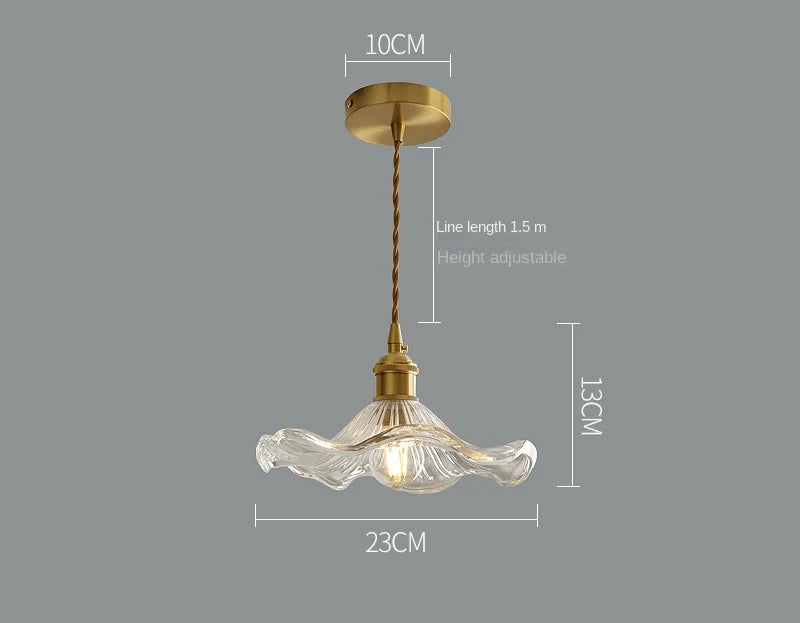 Modern Glass Pendant Light for Bedroom Kitchen Dining Room Hanging Lamp Flower Luminaire Chandelier Nordic Lighting Cafe Bar