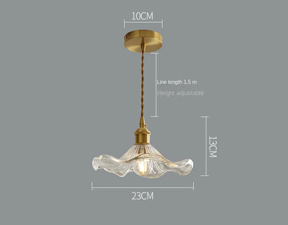 Modern Glass Pendant Light for Bedroom Kitchen Dining Room Hanging Lamp Flower Luminaire Chandelier Nordic Lighting Cafe Bar