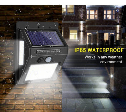 Vacamm 100 LED Solar Light Outdoor Solar Lamp PIR Motion Sensor Solar Powered Sunlight Wall Street Light for Garden Decoration