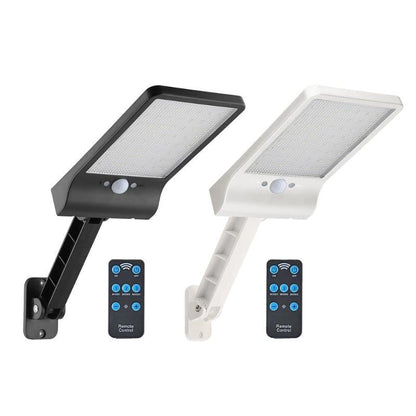 56LED Solar Motion Sensor Wall Light Outdoor Street Lamp with Remote Control Waterproof Garden Street Lamp Adjustable Brightness