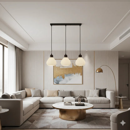 White Pendant Lights For Kitchen Dining Room Home Decor Bar Dining table Glass Hanging lamp Aisle Ceiling Lamp
