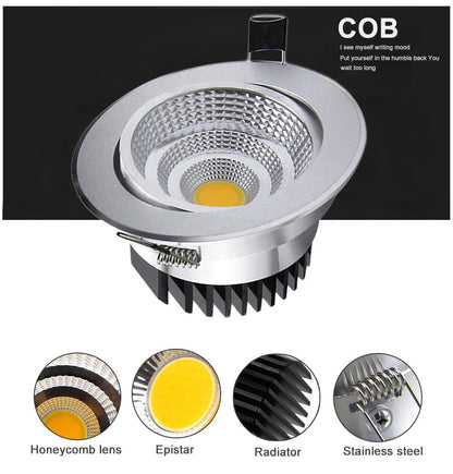 Dimmable LED Downlight COB Ceiling Spot Lighting 6W 9W 12W 15W Led Bulb Bedroom Kitchen Indoor ceiling recessed Lights