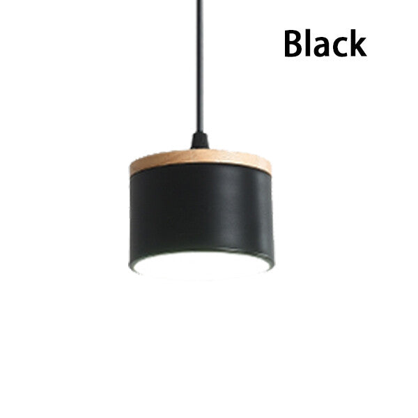 Modern Wooden Art Macron Multi Color Restaurant Small Pendant Light Bedroom Bedhead Long Line Small Pendant Light Warm Lighting