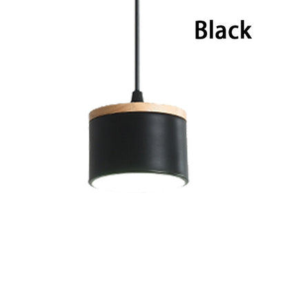 Modern Wooden Art Macron Multi Color Restaurant Small Pendant Light Bedroom Bedhead Long Line Small Pendant Light Warm Lighting