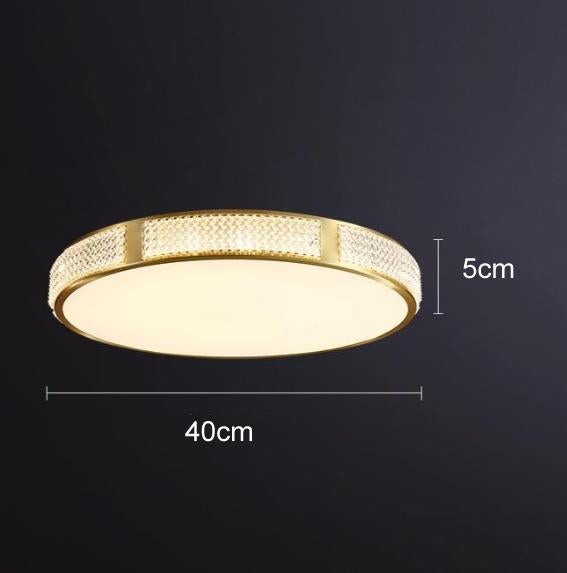 Modern Minimalist Copper Bedroom LED Ceiling Lamp