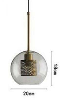 Nordic Modern Simple Glass Ball Single Head E27 LED Pendant Lights Personality Decorative Lighting For Living Room Bedroom Cafe