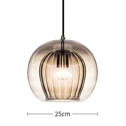 Nordic Modern Glass Pendant Lamp Restaurant Bedroom Bedside Dining Room Kitchen Lights Island Counter Bar Lighting Hanging Home