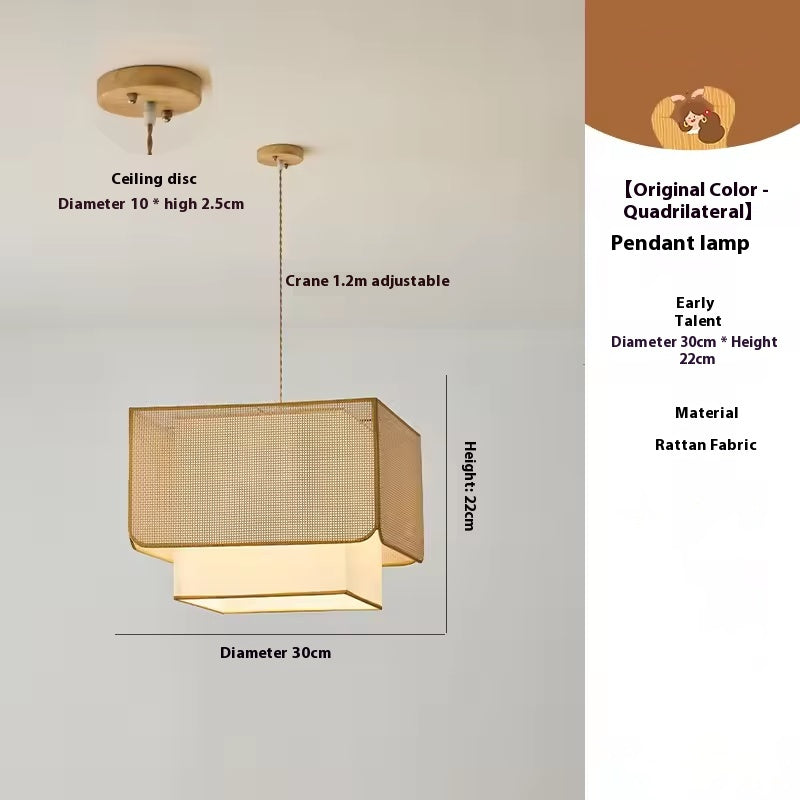 Wabi Sabi Rattan Pendant Lights Handmade Bamboo Ceiling Chandelier Living Room Dining t Kitchen Island Light