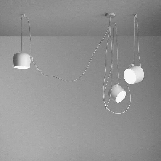 Black/White DIY Office Studio Modern Hanging Lamp Fixtures Aluminum Dining Room Light Led Pendant Lights Luminaria