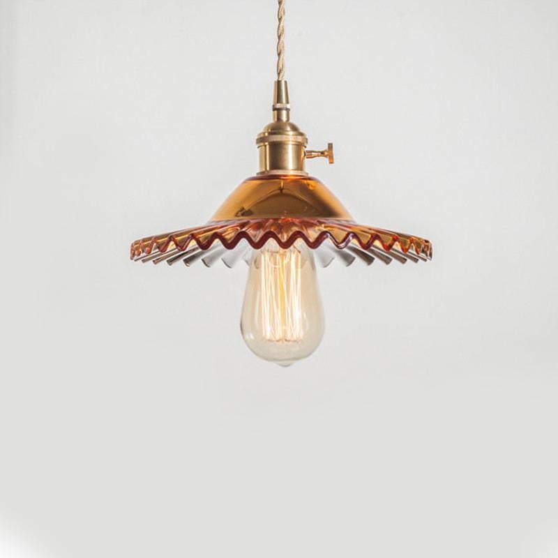 Europe Retro Novelty Glass&iron Pendant Light LED E27 With 5 Colors For Bedroom/Living Room/Bathroom/Dining Room/Restaurant