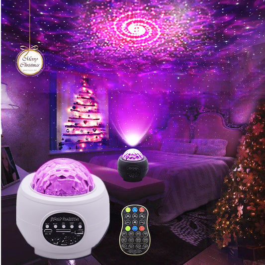 Star Projector Night Light Bluetooth Music Speaker 14 Lighting Model Adjustable Lightness with Remote Control Starry Ocean Wave Projector for Kids Bedroom Birthday Party Gifts Decor