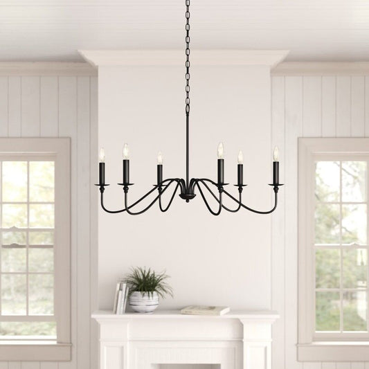 Retro Loft Living Room Chandelier Lighting E14 Vintage American Style Ceiling Chandelier Household
