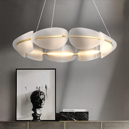 Circular Household Simple Petal Warm Chandelier