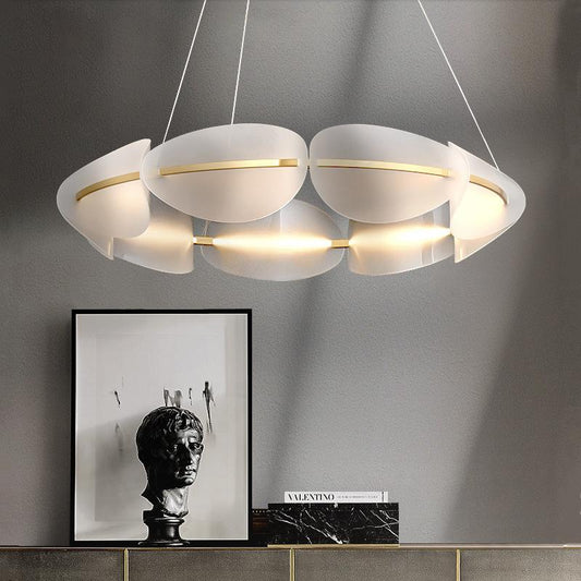 Circular Household Simple Petal Warm Chandelier