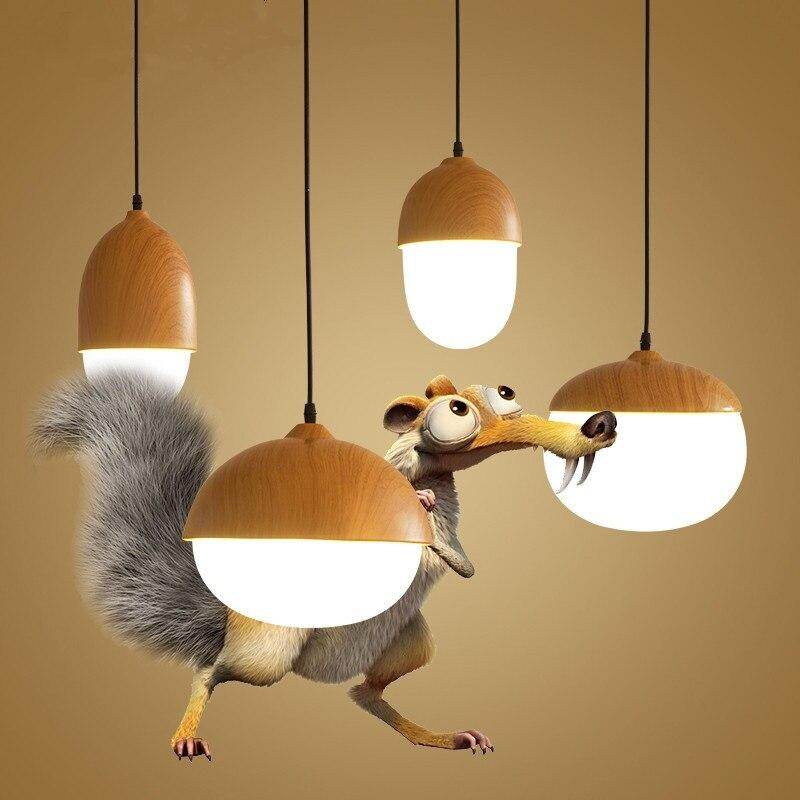 Imitation Wood Nut Pendant Lamp Industrial Retro Kitchen Shade Light for Dining Room Restaurant Island Decoration