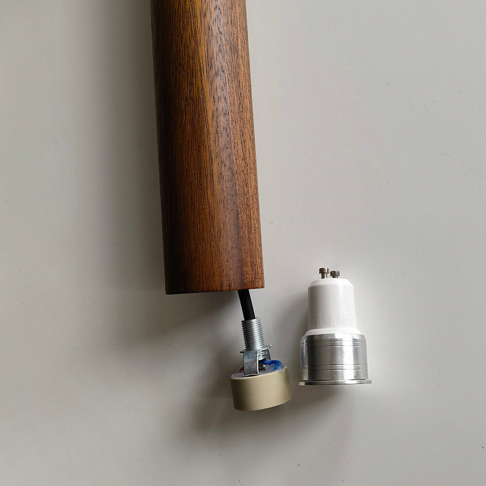 Simple Wood Lamp Bedside Pendant Lights Dining Room Hanging Lamp Living Room Walnut Light LED Indoor Lighting