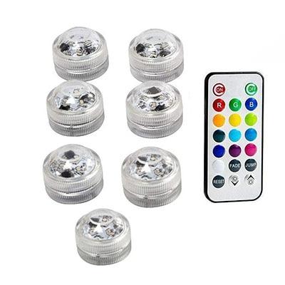 IP68 Waterproof Battery Operated Multi Color Submersible LED Underwater Light for Fish Tank Pond Swimming Pool Wedding Party