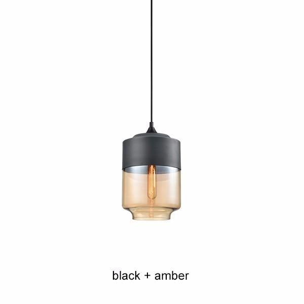 Glass Lamp Modern Pendant Lights Kitchen Fixtures For Dining Room Restaurant Bar Black White Indoor Home Hanging Lighting Lustre