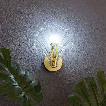 Simple Glass Shell Wall Lamp Bedroom Living Room Corridor Wall Light E14 Bedside Lamps Indoor Decoration Fixtures
