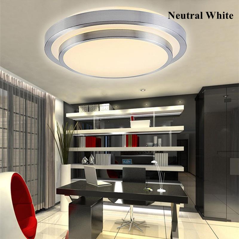 Modern 2.4G Remote Control LED Ceiling Light Aluminum Acryl High brightness Warm White+Cold White Dimming Surface Mounted Lamp