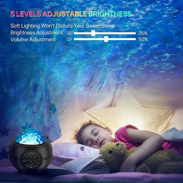 Star Projector RegeMoudal Night Light Projector with LED Nebula Cloud Galaxy Starry Projector Light Build-in Bluetooth Stereo Music Speaker for Kids Adults Bedroom/Party/Birthday Gifts/Home Theatre