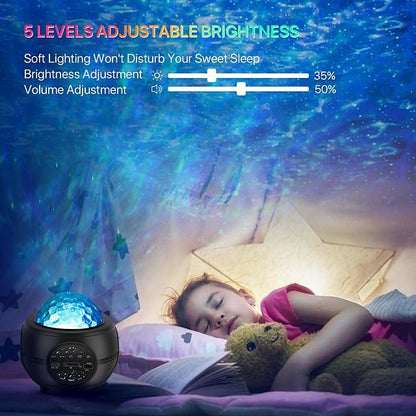 Star Projector RegeMoudal Night Light Projector with LED Nebula Cloud Galaxy Starry Projector Light Build-in Bluetooth Stereo Music Speaker for Kids Adults Bedroom/Party/Birthday Gifts/Home Theatre