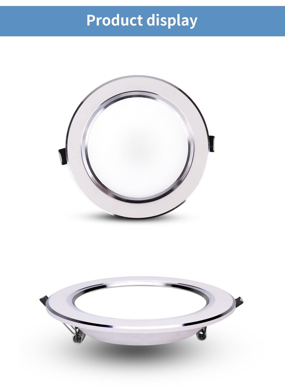 Ultra Bright Round RGB LED Downlight 3W 5W 7W 9W 10W 12W 15W Aluminum LED Down Light warm/cold Recessed Spot Light