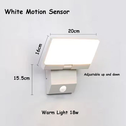 Outdoor Wall Light LED IP65 Waterproof Sensor 18w Foldable Modern Wall Lights Garden Courtyard Indoor Lamps