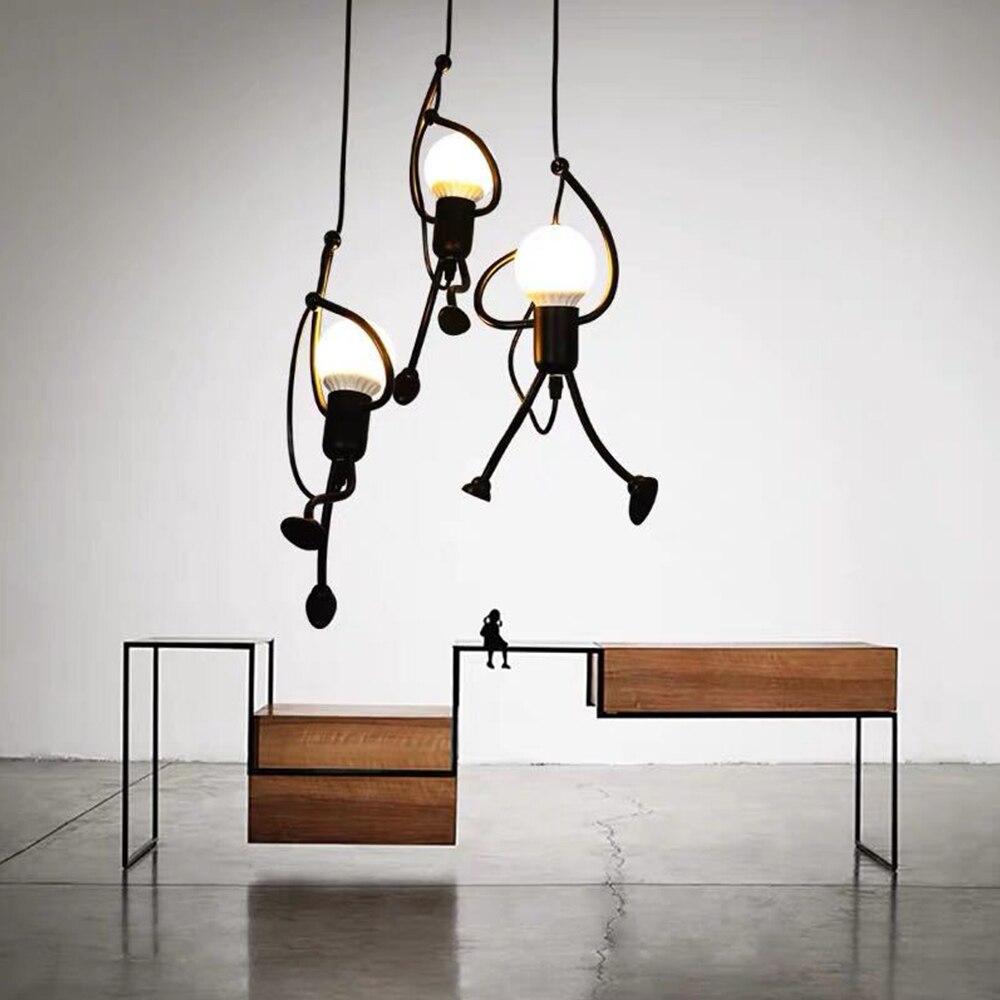 Creative Art Iron LED Pendant Lamp  Living Room Bedroom Aisle Corridor Lighting Cord Adjustable Hanging Lamp