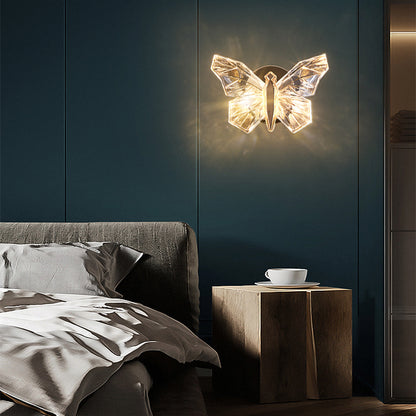 Nordic LED Butterfly Wall Lamp Indoor Lighting Fixture Living Bedside Bedroom Modern Home Decoration Wall Light Sconces