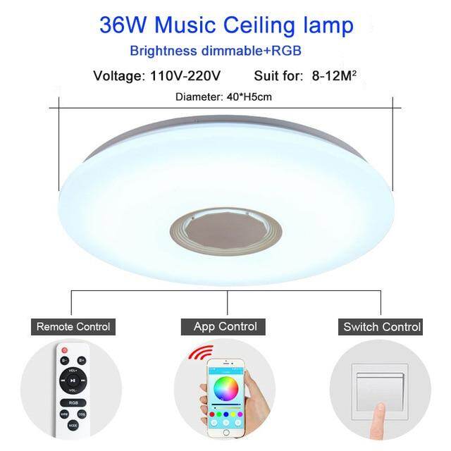 Music LED ceiling Lights RGB APP and Remote control ceiling lamp bedroom 25W 36W 52W living room light lampara de techo