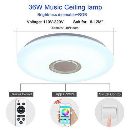 Music LED ceiling Lights RGB APP and Remote control ceiling lamp bedroom 25W 36W 52W living room light lampara de techo
