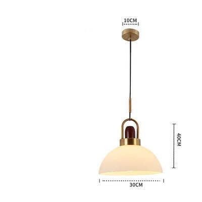 Glass Chandeliers In Restaurants Are Simple and Creative Semi-circular Cream Bar Shops Decorate Bedside Lamps