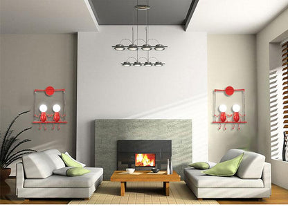 Wall lightchandelier wall lamp lights LED lamp Creative Mounted Iron Bedside Sconce Lamp for Kids Baby Room Living RoomDining ro