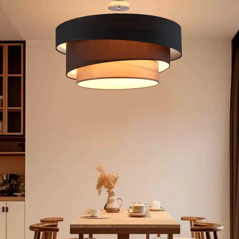 Cloth sunshade cover ceiling lamp Modern LED Round Ceiling light Bedroom Corridor Home Living Room Decor