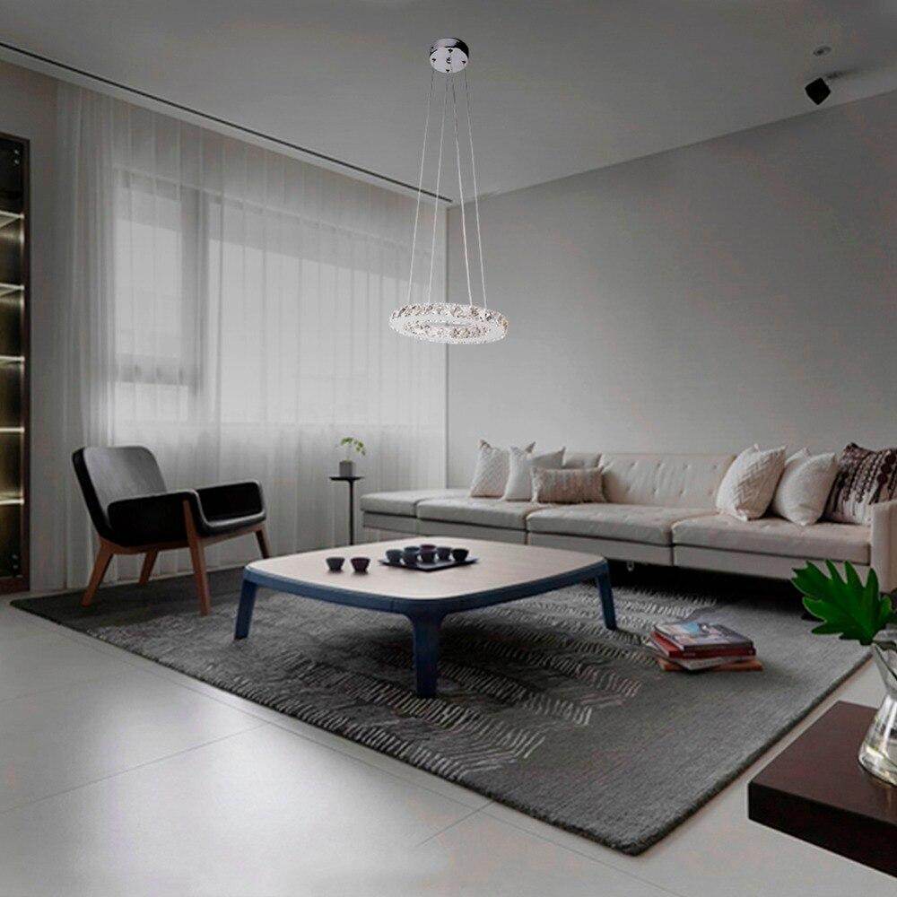 Crystal Modern led ceiling light warm white Bedroom living room lights Circle Rings Cristals avize Indoor Modern Ceiling Lamp