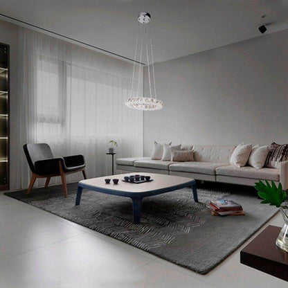 Crystal Modern led ceiling light warm white Bedroom living room lights Circle Rings Cristals avize Indoor Modern Ceiling Lamp