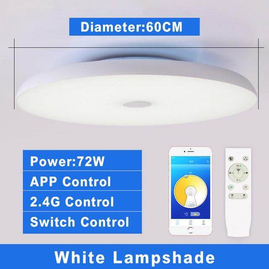 Modern LED Ceiling Lights Dimmable 36W 48W 72W APP Remote Control Bluetooth Music Light Speaker Foyer Bedroom Smart Ceiling Lamp